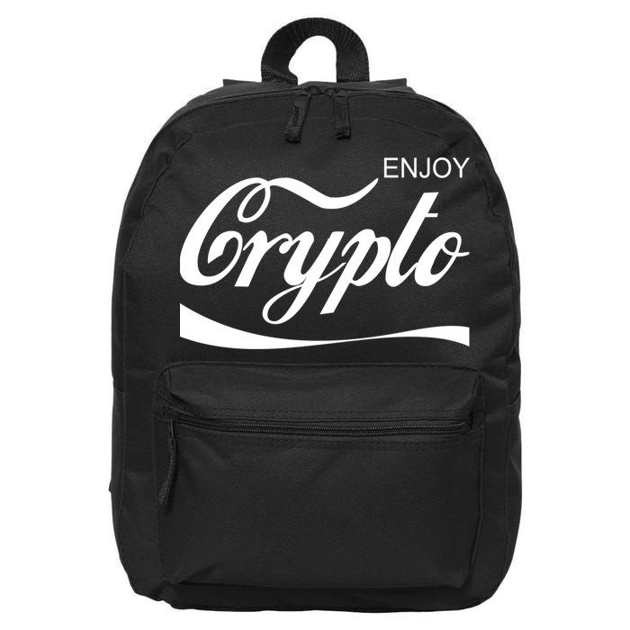 Enjoy Crypto Retro Cryptocurrency Bitcoin 16 in Basic Backpack