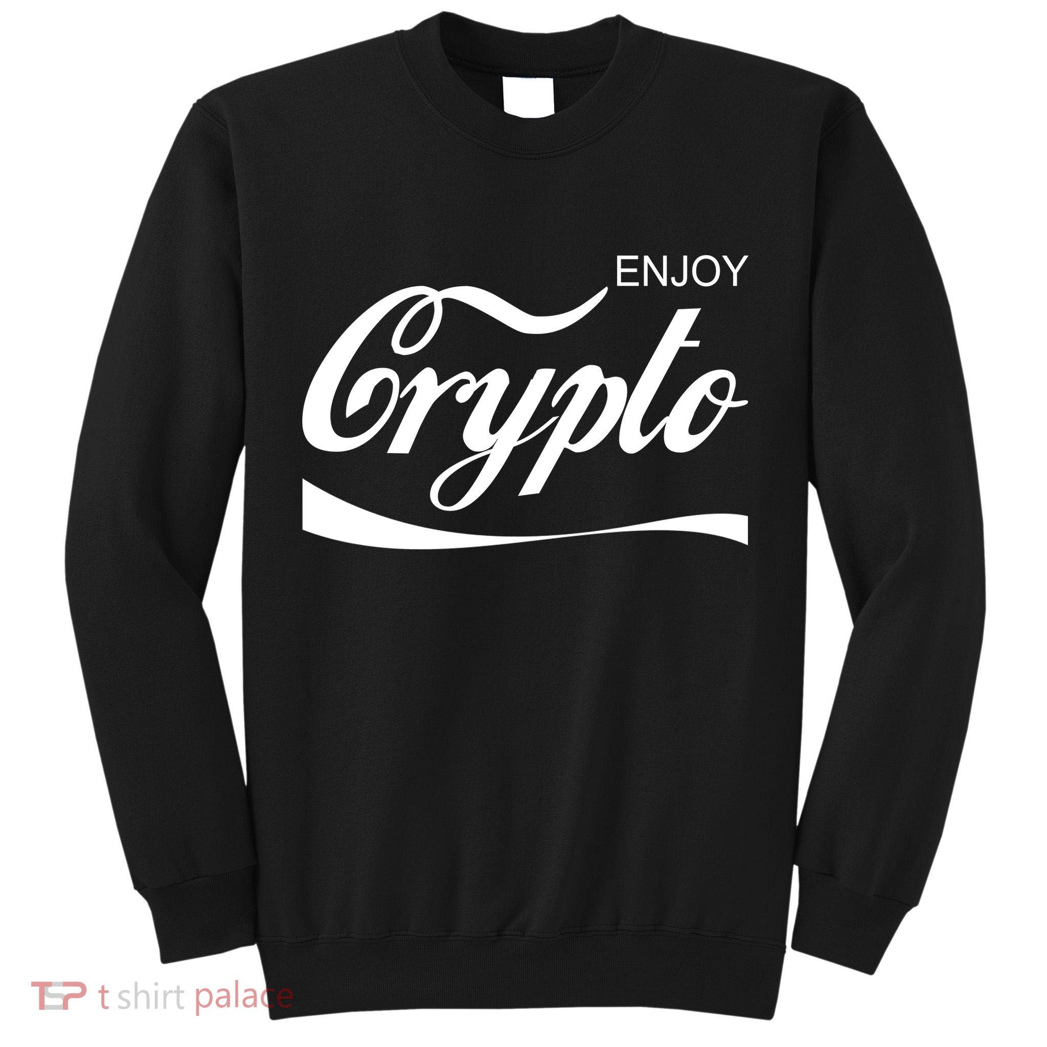 Enjoy Crypto Retro Cryptocurrency Bitcoin Tall Sweatshirt