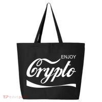 Enjoy Crypto Retro Cryptocurrency Bitcoin 25L Jumbo Tote