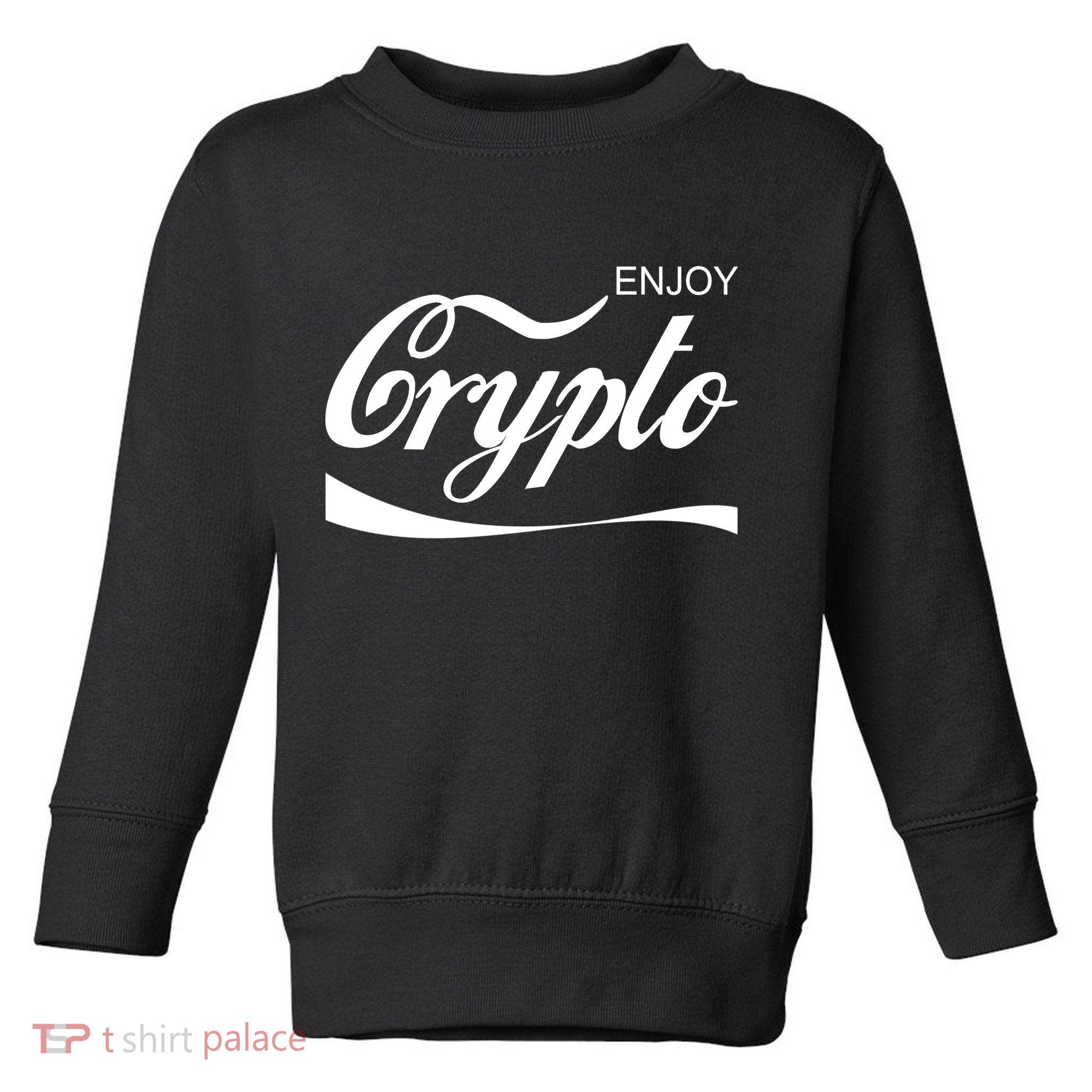 Enjoy Crypto Retro Cryptocurrency Bitcoin Toddler Sweatshirt