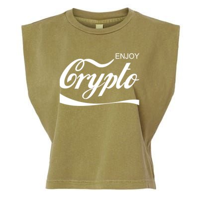 Enjoy Crypto Retro Cryptocurrency Bitcoin Garment-Dyed Women's Muscle Tee