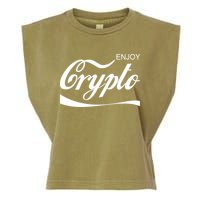 Enjoy Crypto Retro Cryptocurrency Bitcoin Garment-Dyed Women's Muscle Tee