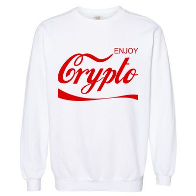 Enjoy Crypto Retro Cryptocurrency Bitcoin Garment-Dyed Sweatshirt