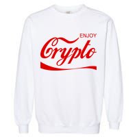 Enjoy Crypto Retro Cryptocurrency Bitcoin Garment-Dyed Sweatshirt