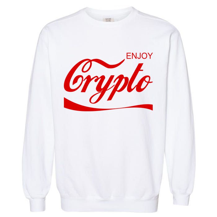 Enjoy Crypto Retro Cryptocurrency Bitcoin Garment-Dyed Sweatshirt