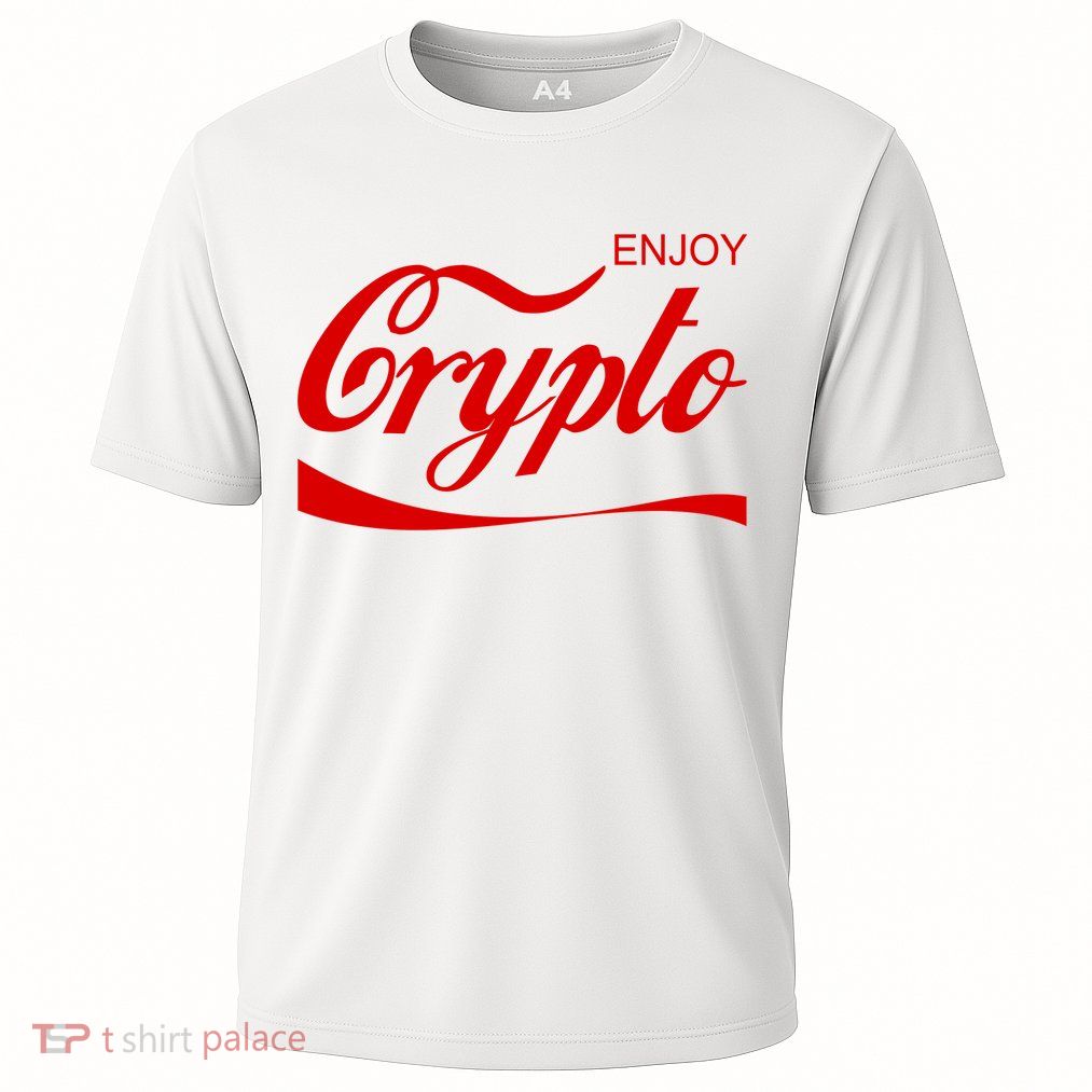 Enjoy Crypto Retro Cryptocurrency Bitcoin Cooling Performance Crew T-Shirt
