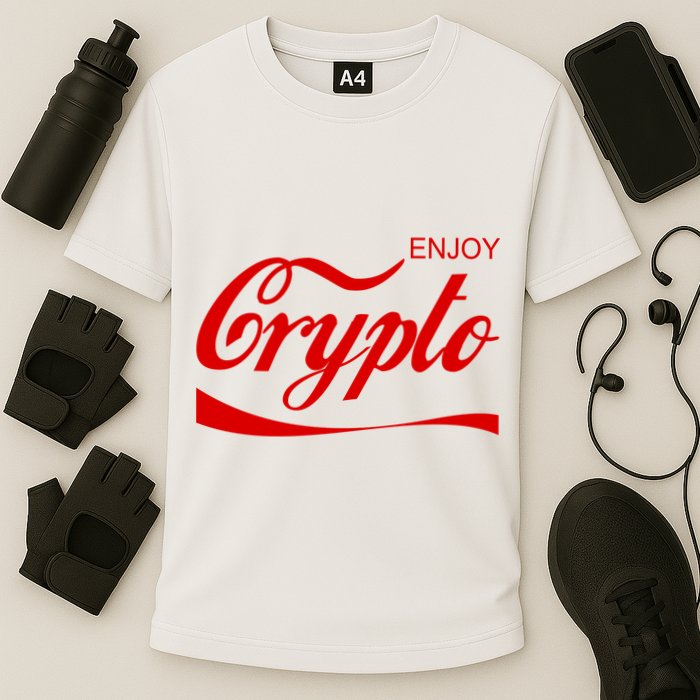 Enjoy Crypto Retro Cryptocurrency Bitcoin Performance Shirt