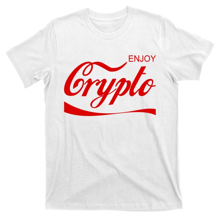 Enjoy Crypto Retro Cryptocurrency Bitcoin T-Shirt