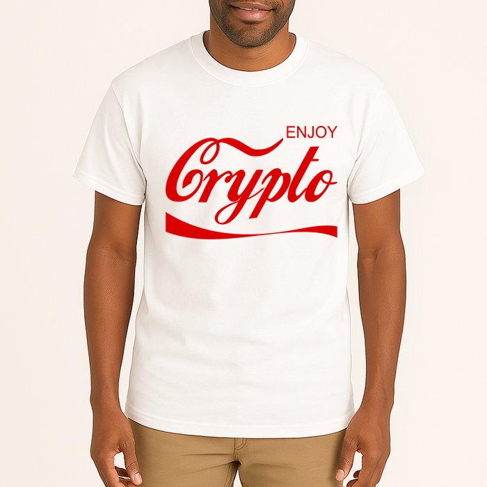 Enjoy Crypto Retro Cryptocurrency Bitcoin Tall T-Shirt