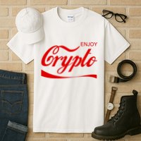 Enjoy Crypto Retro Cryptocurrency Bitcoin Tall T-Shirt