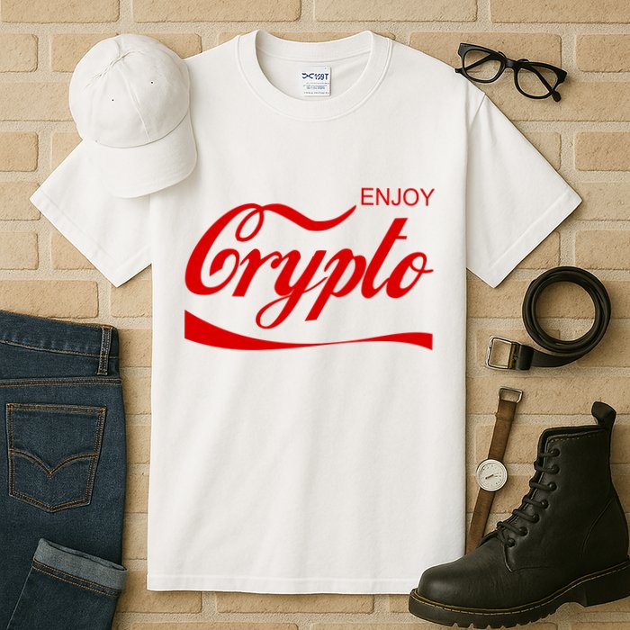 Enjoy Crypto Retro Cryptocurrency Bitcoin Tall T-Shirt