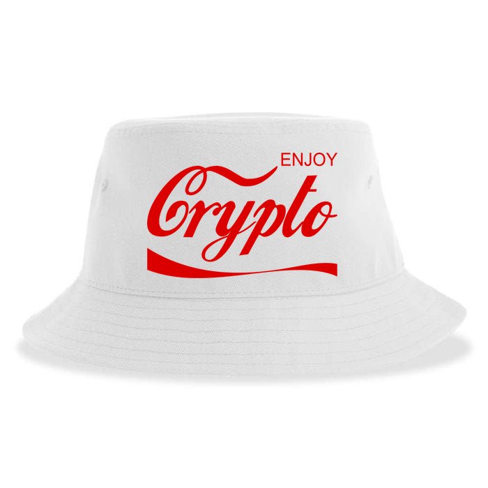 Enjoy Crypto Retro Cryptocurrency Bitcoin Sustainable Bucket Hat