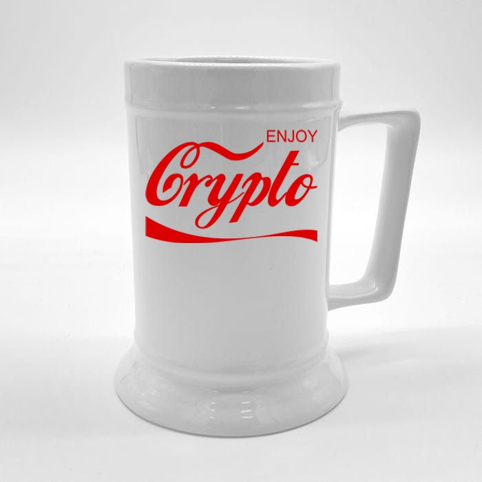 Enjoy Crypto Retro Cryptocurrency Bitcoin Beer Stein