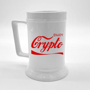 Enjoy Crypto Retro Cryptocurrency Bitcoin Beer Stein