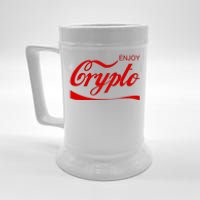 Enjoy Crypto Retro Cryptocurrency Bitcoin Beer Stein