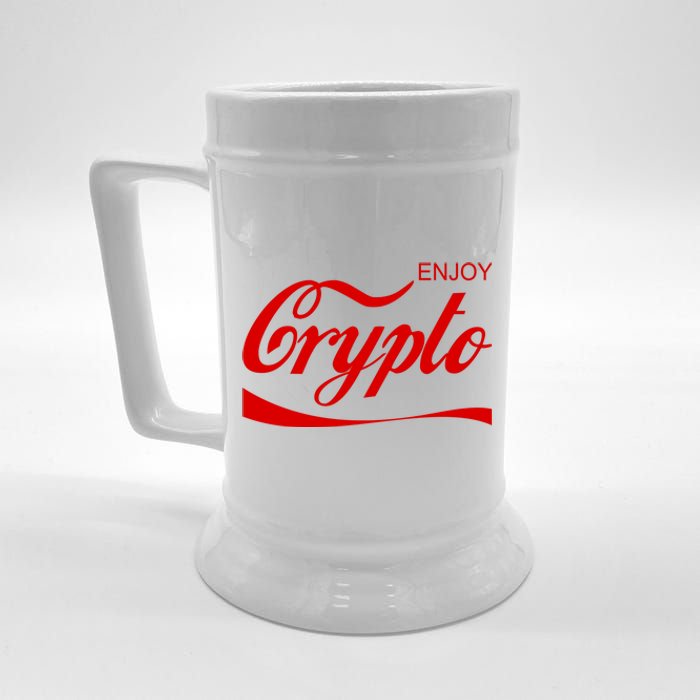 Enjoy Crypto Retro Cryptocurrency Bitcoin Beer Stein