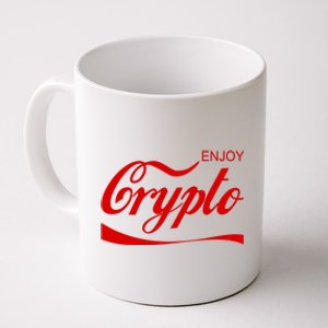 Enjoy Crypto Retro Cryptocurrency Bitcoin Coffee Mug