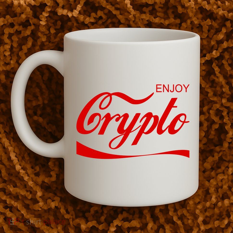 Enjoy Crypto Retro Cryptocurrency Bitcoin Mug