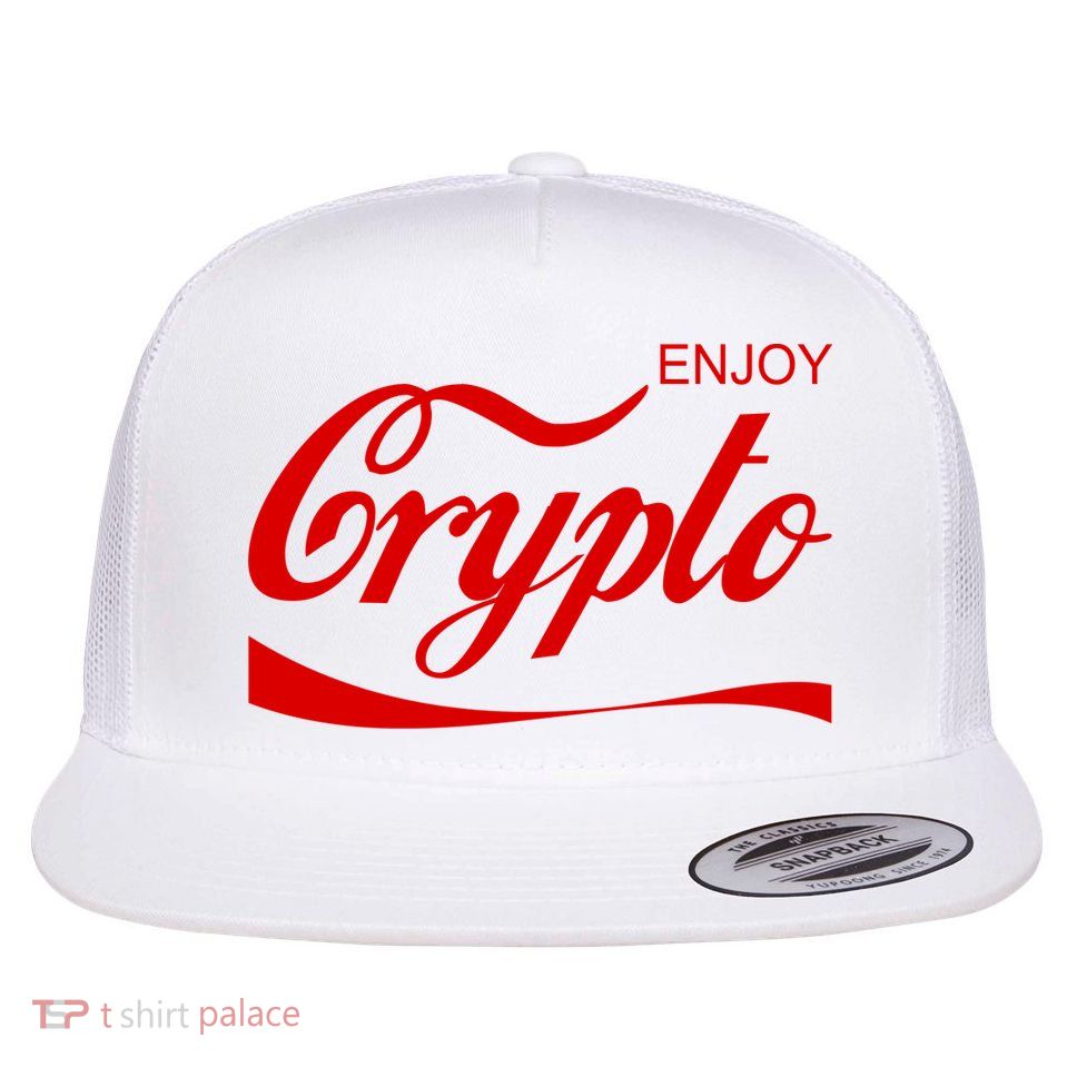 Enjoy Crypto Retro Cryptocurrency Bitcoin Flatbill Hat