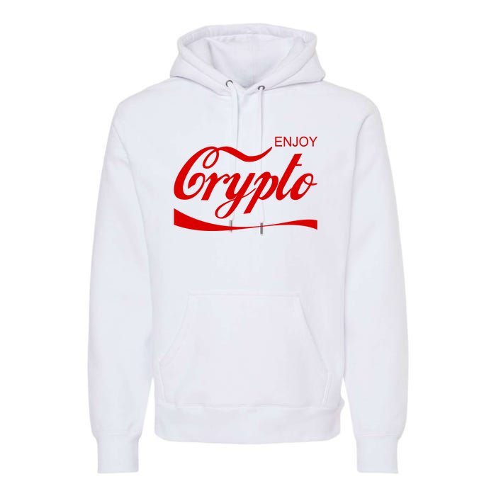 Enjoy Crypto Retro Cryptocurrency Bitcoin Premium Hoodie