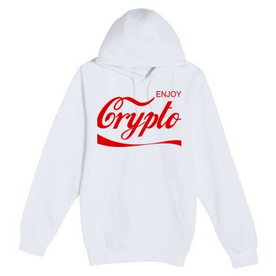 Enjoy Crypto Retro Cryptocurrency Bitcoin Premium Pullover Hoodie