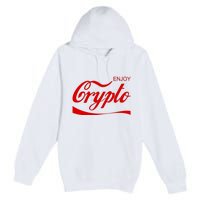 Enjoy Crypto Retro Cryptocurrency Bitcoin Premium Pullover Hoodie