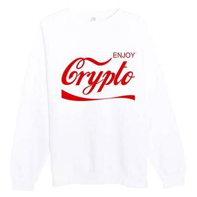 Enjoy Crypto Retro Cryptocurrency Bitcoin Premium Crewneck Sweatshirt