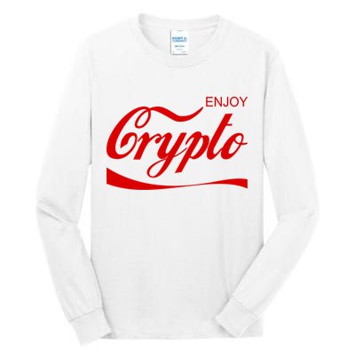 Enjoy Crypto Retro Cryptocurrency Bitcoin Tall Long Sleeve T-Shirt