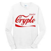 Enjoy Crypto Retro Cryptocurrency Bitcoin Tall Long Sleeve T-Shirt