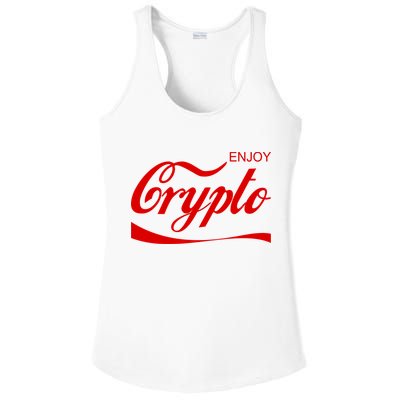 Enjoy Crypto Retro Cryptocurrency Bitcoin Ladies PosiCharge Competitor Racerback Tank