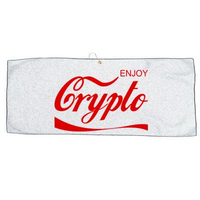 Enjoy Crypto Retro Cryptocurrency Bitcoin Large Microfiber Waffle Golf Towel
