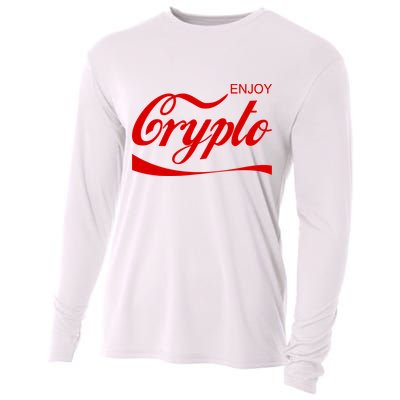 Enjoy Crypto Retro Cryptocurrency Bitcoin Cooling Performance Long Sleeve Crew