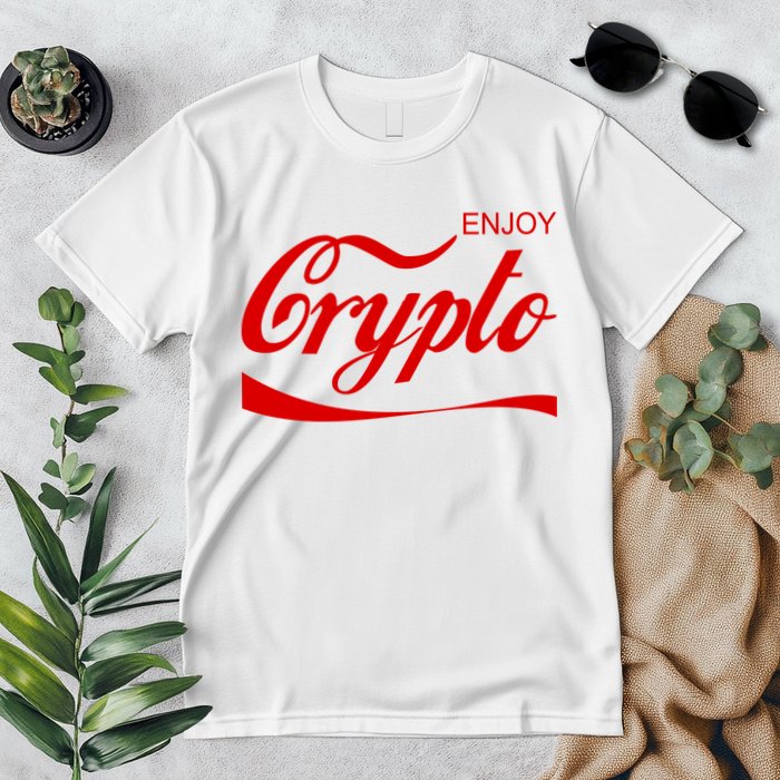 Enjoy Crypto Retro Cryptocurrency Bitcoin Premium T-Shirt