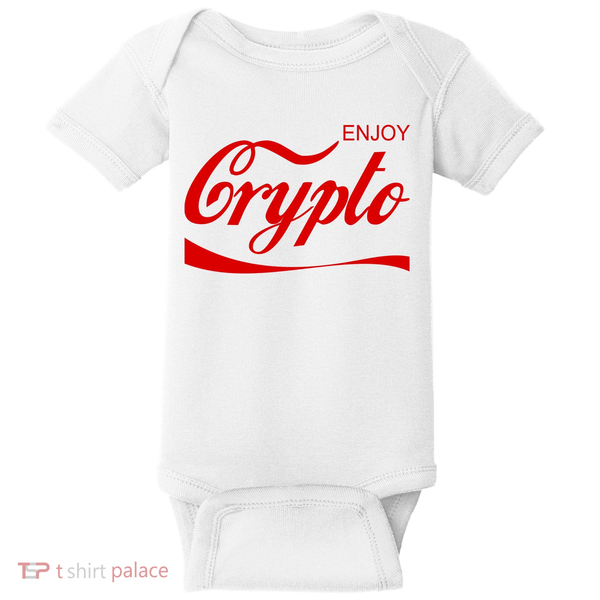 Enjoy Crypto Retro Cryptocurrency Bitcoin Baby Bodysuit