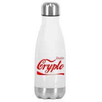 Enjoy Crypto Retro Cryptocurrency Bitcoin Stainless Steel Insulated Water Bottle