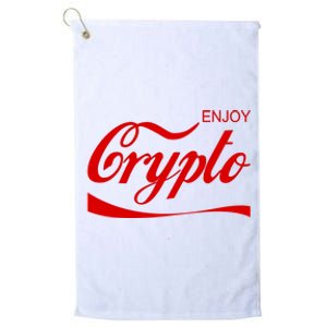 Enjoy Crypto Retro Cryptocurrency Bitcoin Platinum Collection Golf Towel