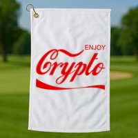 Enjoy Crypto Retro Cryptocurrency Bitcoin Golf Towel