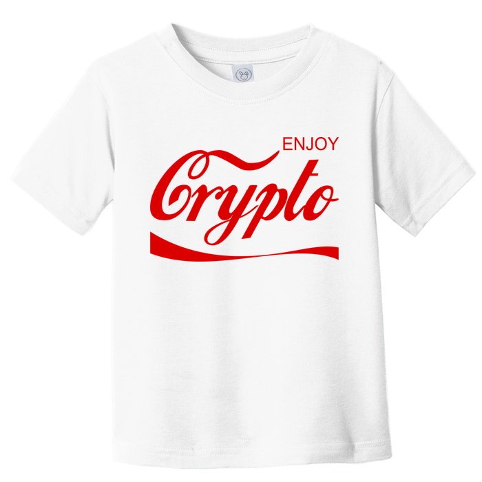 Enjoy Crypto Retro Cryptocurrency Bitcoin Toddler T-Shirt