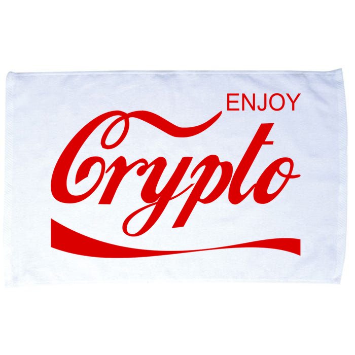Enjoy Crypto Retro Cryptocurrency Bitcoin Microfiber Hand Towel