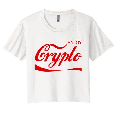 Enjoy Crypto Retro Cryptocurrency Bitcoin Crop Top
