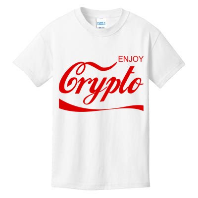 Enjoy Crypto Retro Cryptocurrency Bitcoin Kids T-Shirt