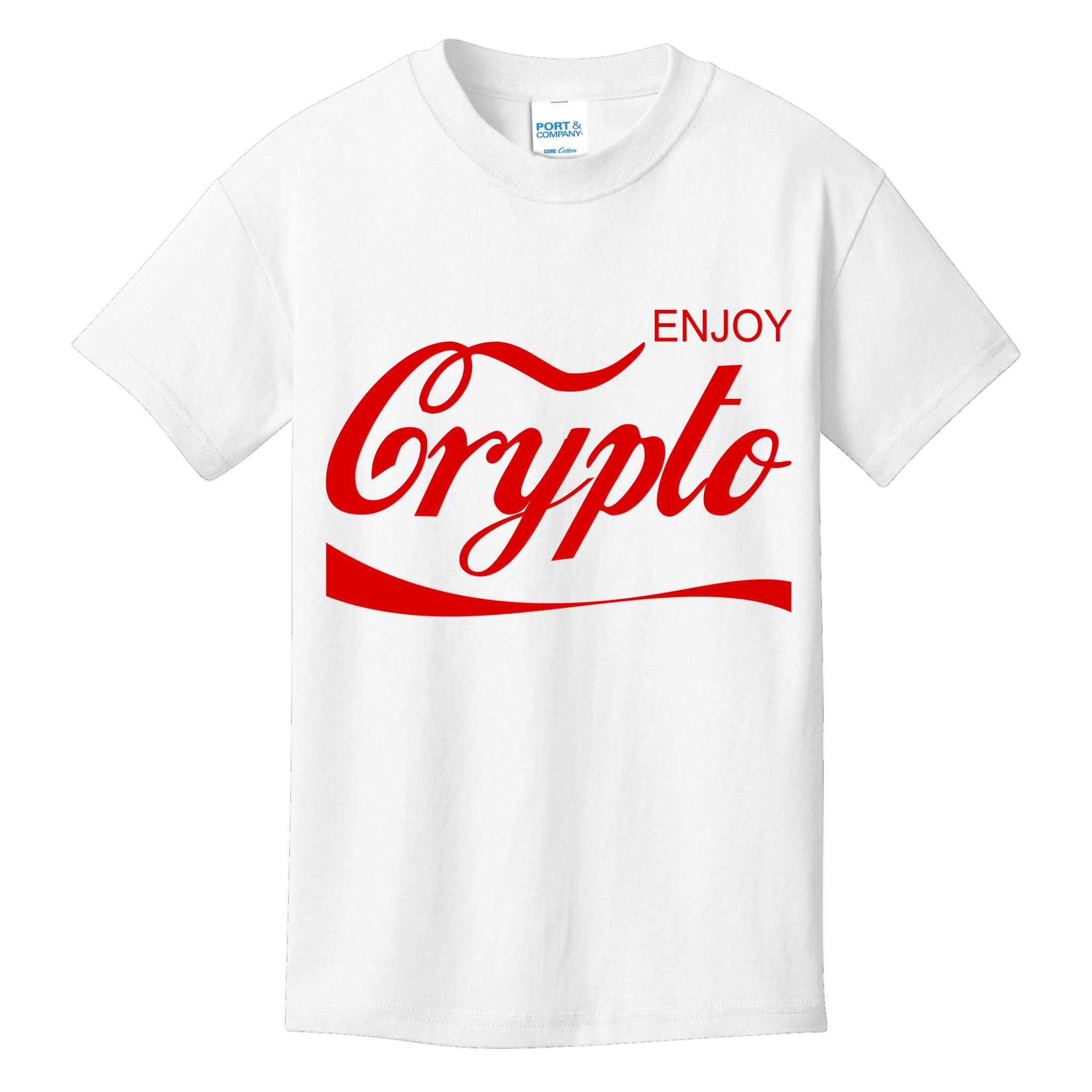 Enjoy Crypto Retro Cryptocurrency Bitcoin Kids T-Shirt