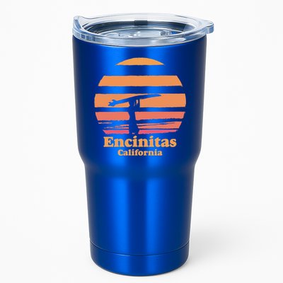 Encinitas California Retro Surf Vintage Surfing Sun 70's Gift Tumbler