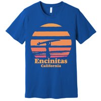 Encinitas California Retro Surf Vintage Surfing Sun 70's Gift Premium T-Shirt