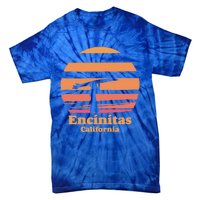 Encinitas California Retro Surf Vintage Surfing Sun 70's Gift Tie-Dye T-Shirt