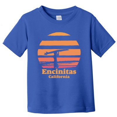 Encinitas California Retro Surf Vintage Surfing Sun 70's Gift Toddler T-Shirt