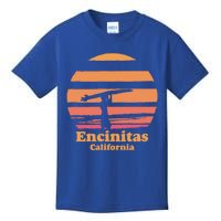 Encinitas California Retro Surf Vintage Surfing Sun 70's Gift Kids T-Shirt