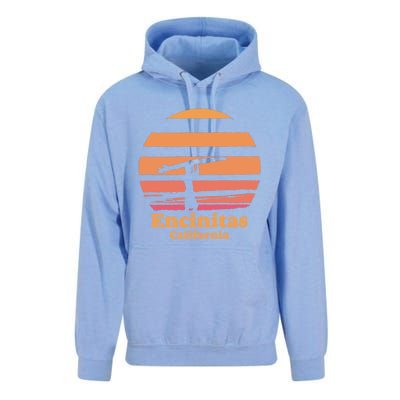 Encinitas California Retro Surf Vintage Surfing Sun 70's Gift Unisex Surf Hoodie