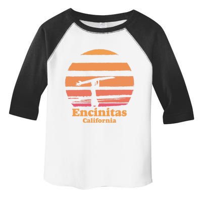 Encinitas California Retro Surf Vintage Surfing Sun 70's Gift Toddler Fine Jersey T-Shirt