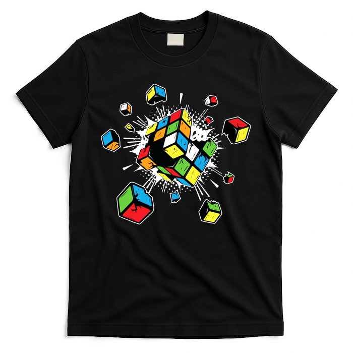 Exploding Cube Speed Cubing Puzzle Master T-Shirt